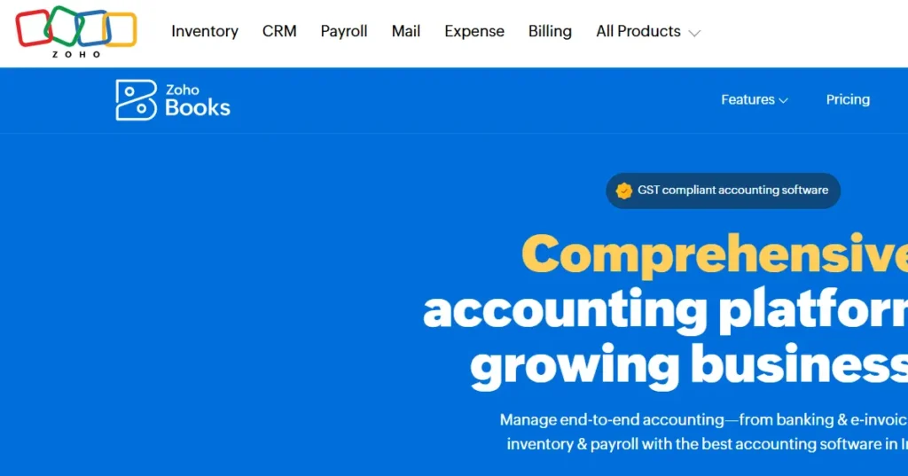 zoho books vs quickbooks